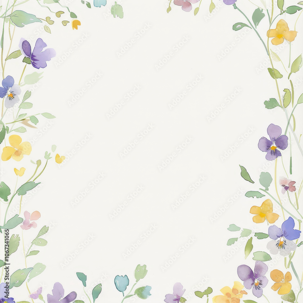 Flowers in watercolor style on a white background
Flowers in watercolor style on a white background