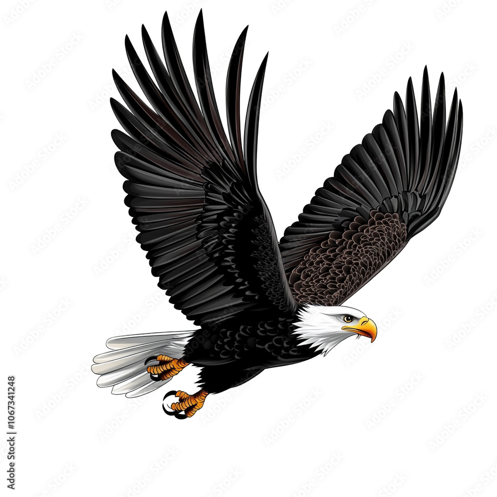 Obraz premium Majestic Bald Eagle in Flight