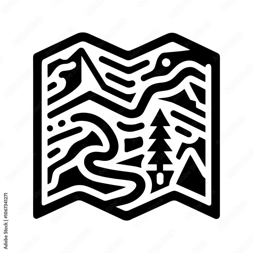 maps Tribal art style engraved design vector maps Tribal art style engraved design vector