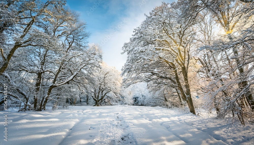 Fototapeta premium Engage with nature through snowshoeing and hiking. 