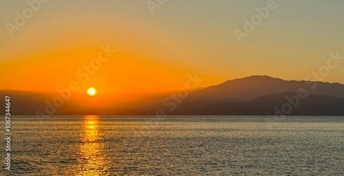 Obraz na płótnie Beautiful sunrise at Gethiye Gulf in Turkey w salonie