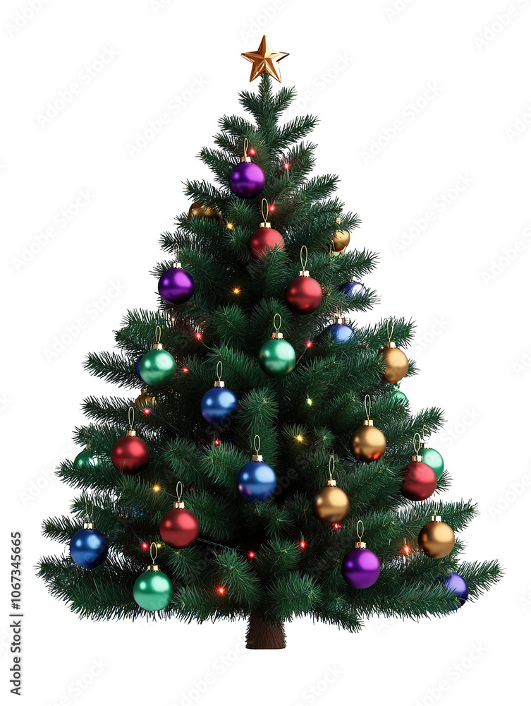 Christmas tree as element on transparent background Christmas tree as element on transparent background