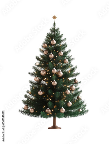 Christmas tree as element on transparent background