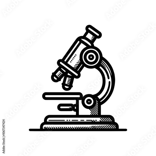 microscope icon logo design vector