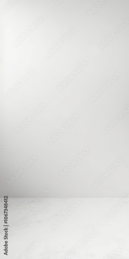 White and gray minimalistic studio background with soft lighting and textured surface, clean