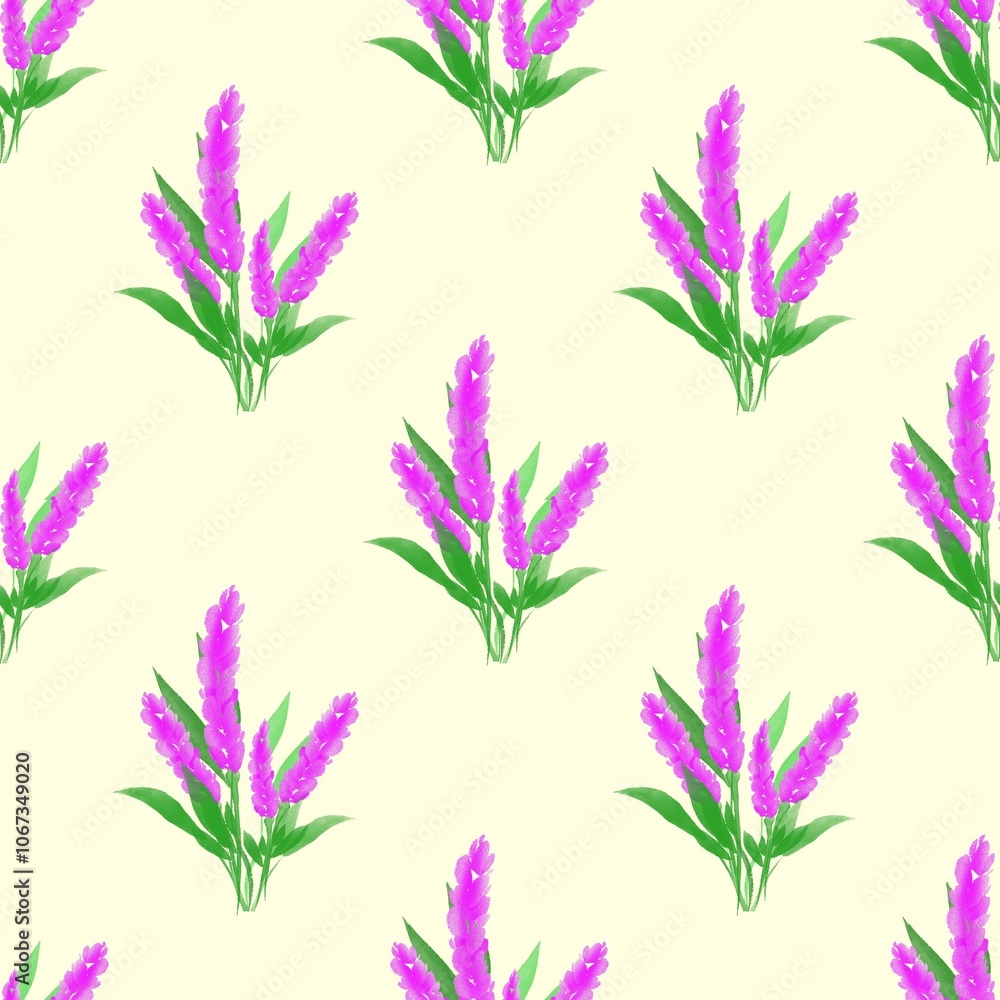 Seamless abstract flower art on pattern for background and backdrop.
