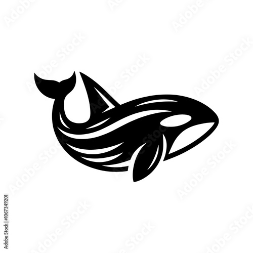orca whale logo icon design vector