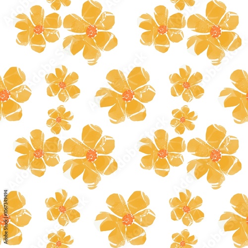 Obraz na płótnie Seamless abstract flower art on pattern for background and backdrop. w salonie