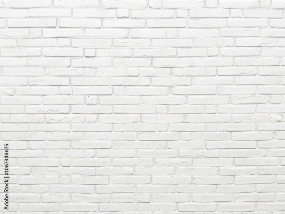 White brick wall background with a clean and modern look, wall White brick wall background with a clean and modern look, wall