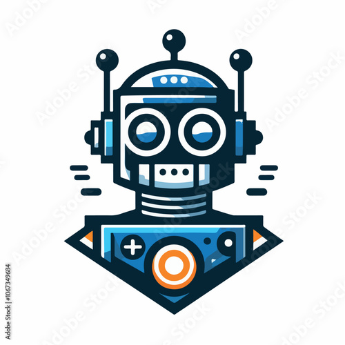 robot logo illustrated