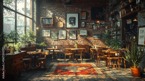 Discover the charm of a cozy cafe with vintage decor and inviting ambiance for relaxation and socializing