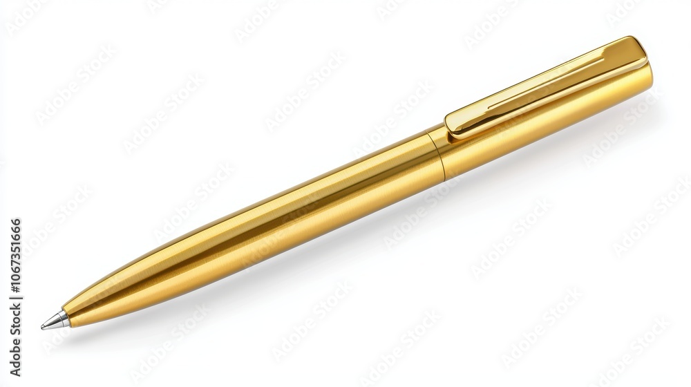 A gold pen with a black tip A gold pen with a black tip