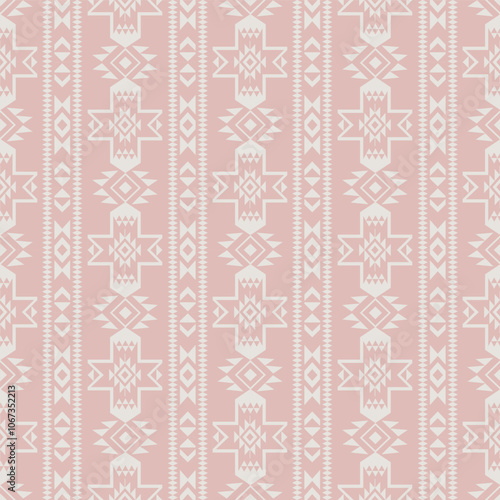 Modern Native American stripes pattern. Vector aztec southwestern boho geometric stripes seamless pattern. Aztec southwestern pattern use for fabric, textile, home decoration elements, upholstery, etc