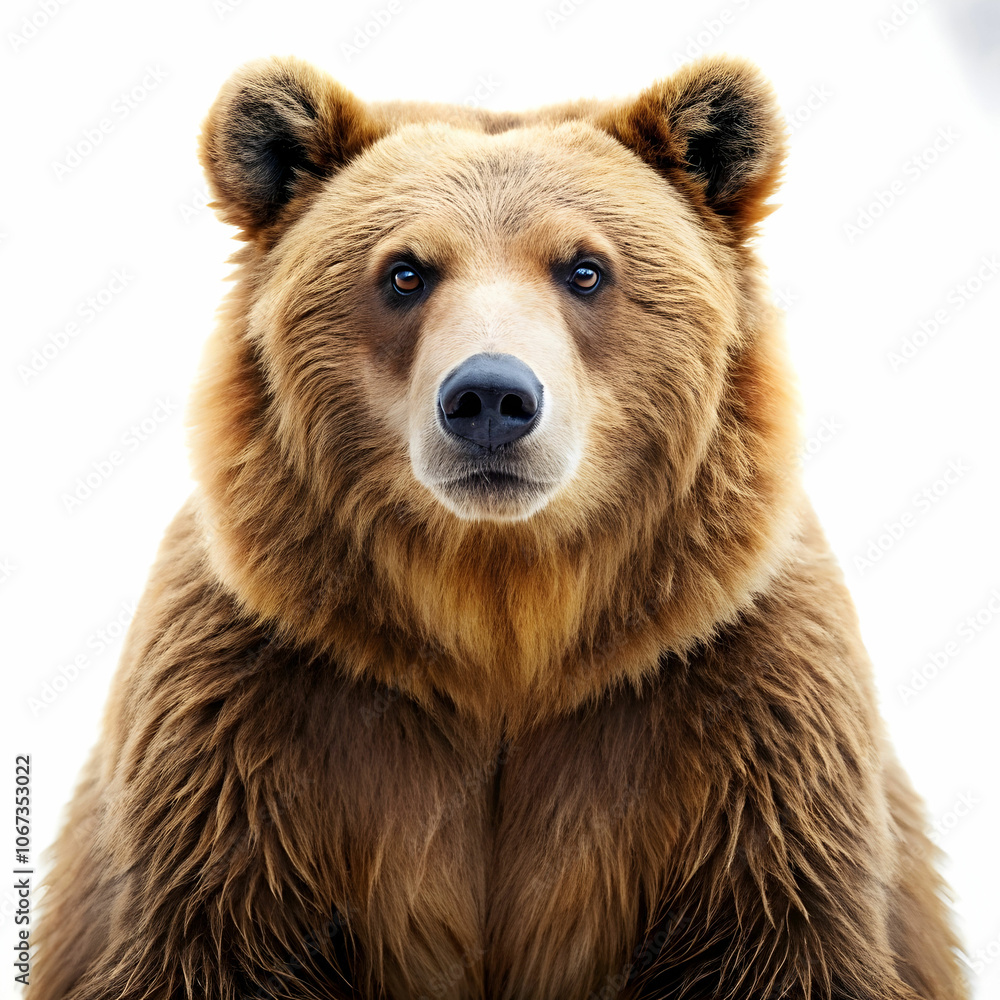 Obraz premium bear in white background