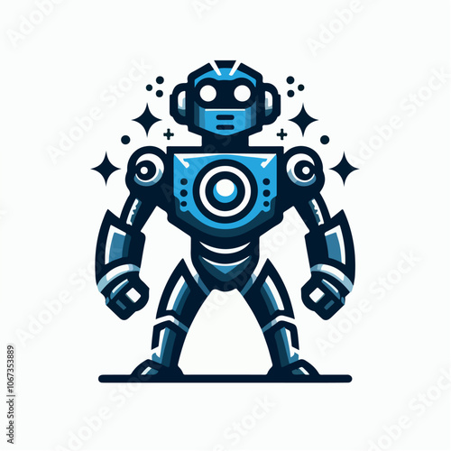 robot logo illustrated
