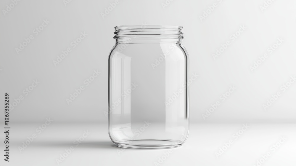 A jar is sitting on a white background A jar is sitting on a white background