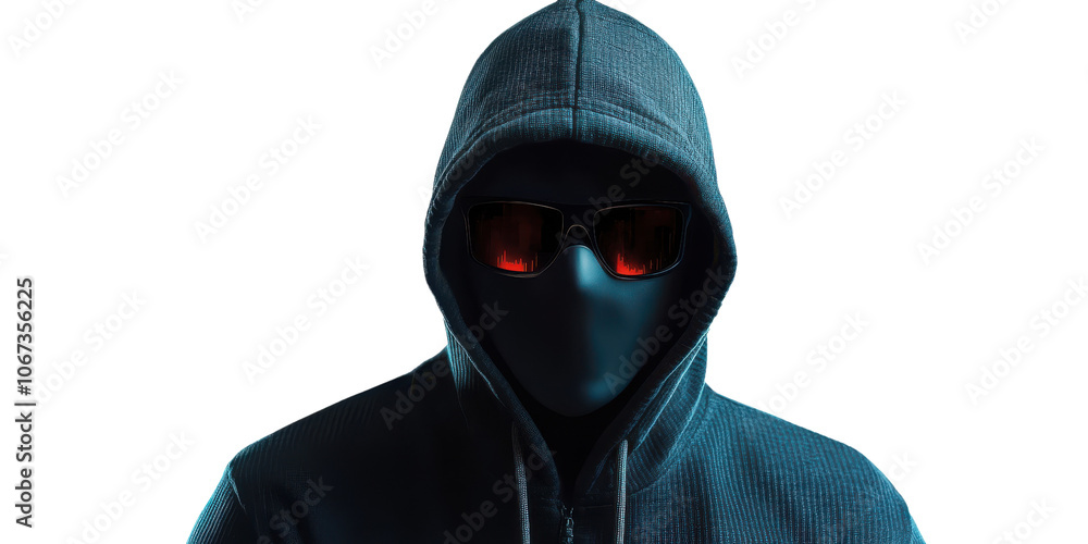 Mysterious Figure in Hoodie and Sunglasses Mysterious Figure in Hoodie and Sunglasses