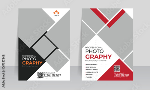photography flyer template design.  premium style photo collection poster