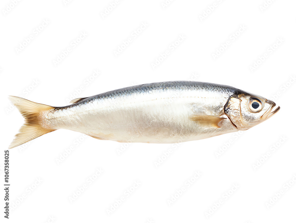 Fresh silver fish on a white isolated background, Transparent background. Fresh silver fish on a white isolated background, Transparent background.