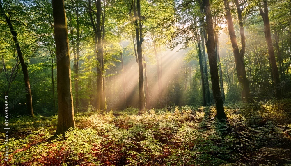 Obraz premium Experience the joy of walking through illuminated trails.