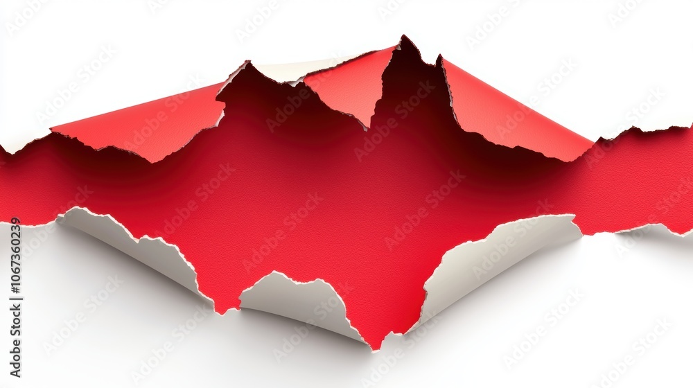 A red paper with a white background A red paper with a white background
