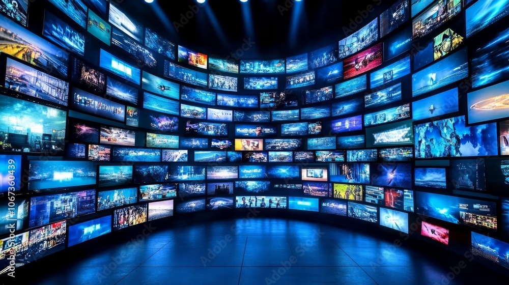 TV screens panel. Television media production technology
TV screens panel. Television media production technology