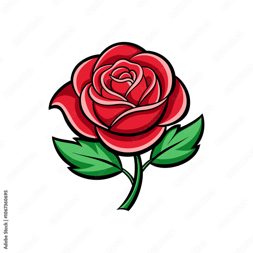 Beautiful Single red Rose on white background Beautiful Single red Rose on white background