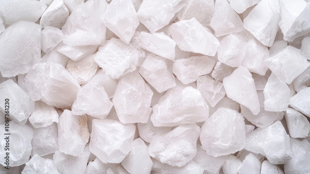 Crystals on snow surface, closeup, high clarity, cold textures, natural light, purity and beauty of winter environment Crystals on snow surface, closeup, high clarity, cold textures, natural light, purity and beauty of winter environment