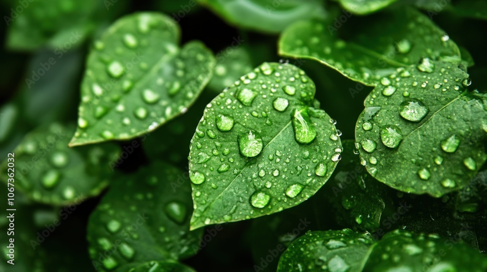 Dewy Green Leaves Dewy Green Leaves