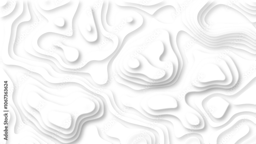 Abstract 3D background creative pattern in illustration with white color design in papercut.Topographic canyon geometric map relief texture with curved layers and shadow. Abstract realistic papercut
Abstract 3D background creative pattern in illustration with white color design in papercut.Topographic canyon geometric map relief texture with curved layers and shadow. Abstract realistic papercut