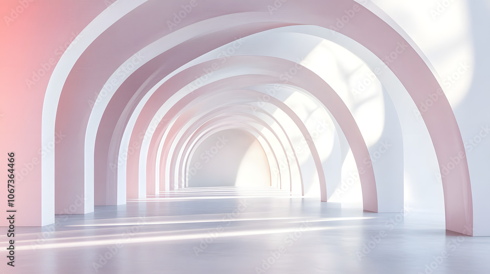 Abstract architecture background arched interior 3d render Abstract architecture background arched interior 3d render