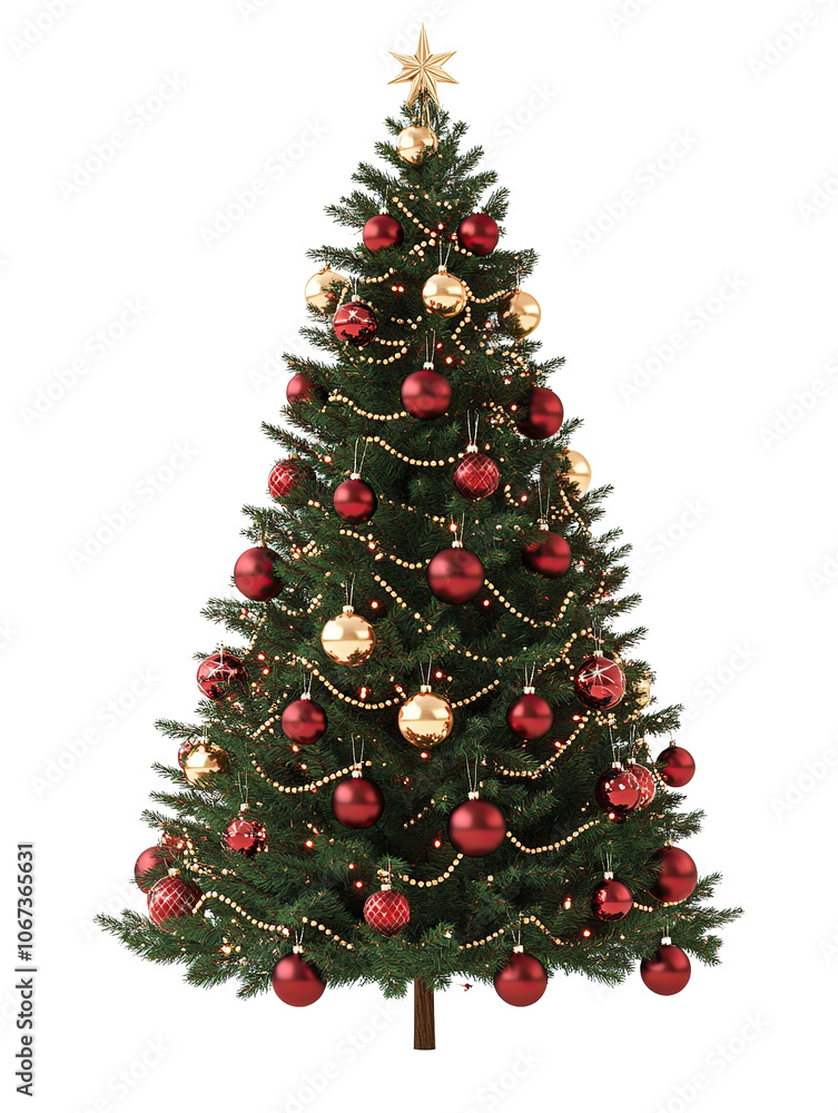 Christmas tree as element on transparent background Christmas tree as element on transparent background