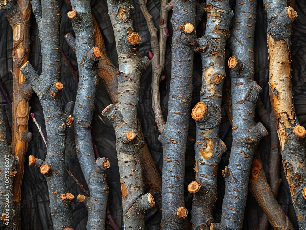 Close Up of Tree Branches: A Textured Natural Pattern Close Up of Tree Branches: A Textured Natural Pattern
