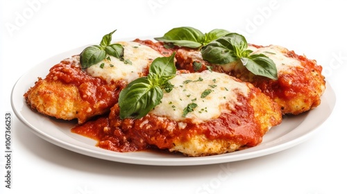 Obraz na płótnie chicken parmesan with marinara sauce