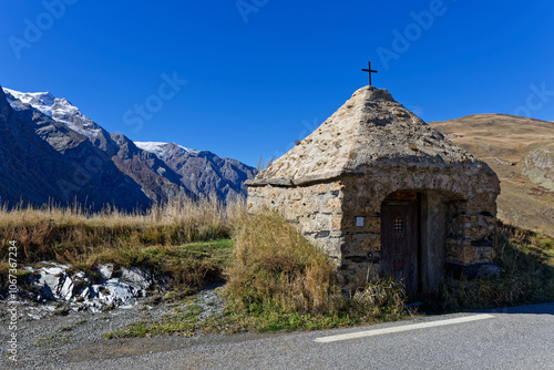 Oratory of Chazelet and La Meije slopes photo