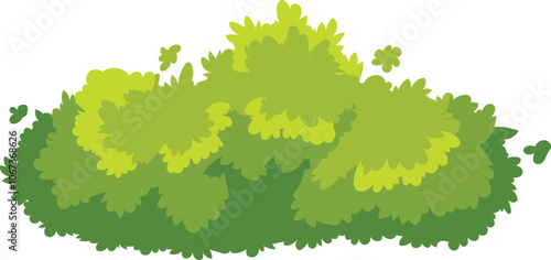 Vibrant green bush adds nature to garden landscapes, creating a serene and inviting atmosphere perfect for relaxation