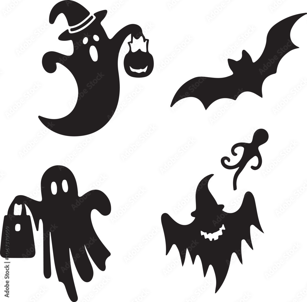 Fototapeta premium Halloween pumpkin set vector image