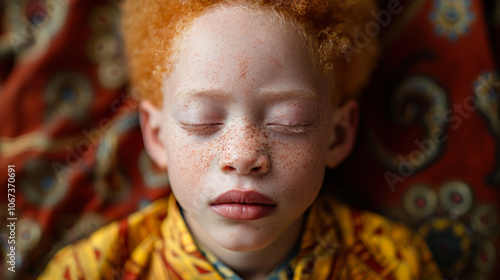 Peaceful Child Portrait for Albinism Awareness
 photo