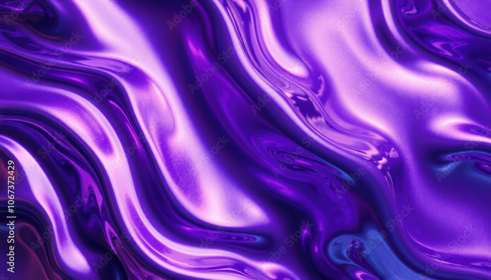 Obraz premium vibrant purple texture with smooth, flowing waves creates dynamic visual effect, perfect for backgrounds or artistic designs