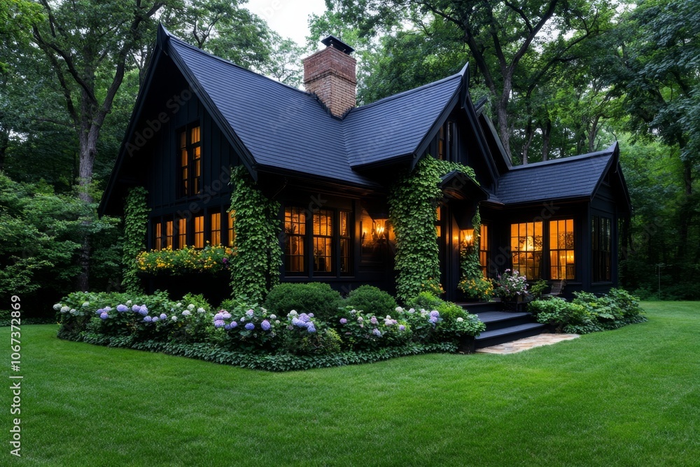 Gothic-inspired small rural home with dark wood and ivy, symbolizing affordable yet historic rural housing Gothic-inspired small rural home with dark wood and ivy, symbolizing affordable yet historic rural housing