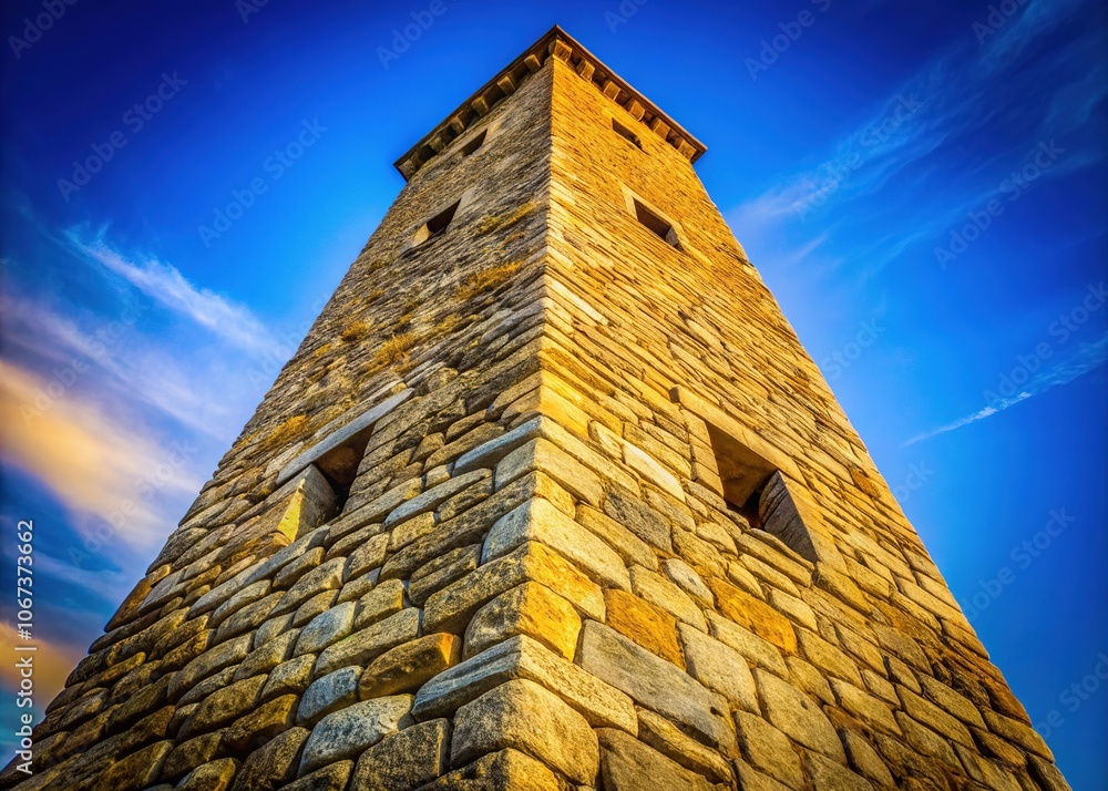 Old Tower Against Azure Sky - Candid Photography AI Art Old Tower Against Azure Sky - Candid Photography AI Art