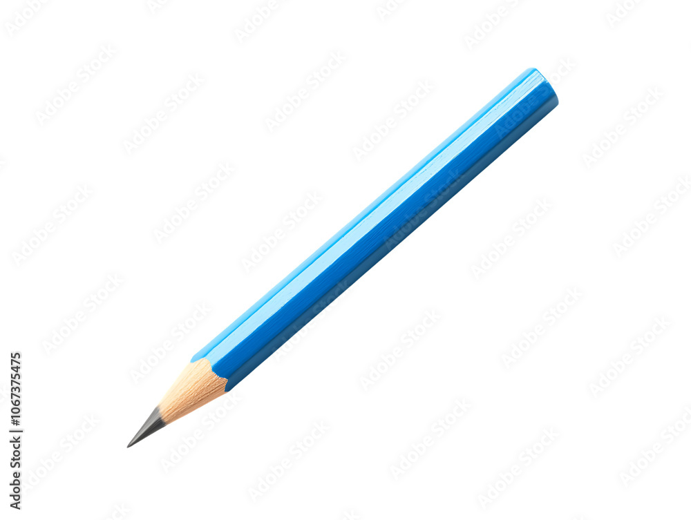 Blue pencil isolated on a white background, Transparent Background. Blue pencil isolated on a white background, Transparent Background.