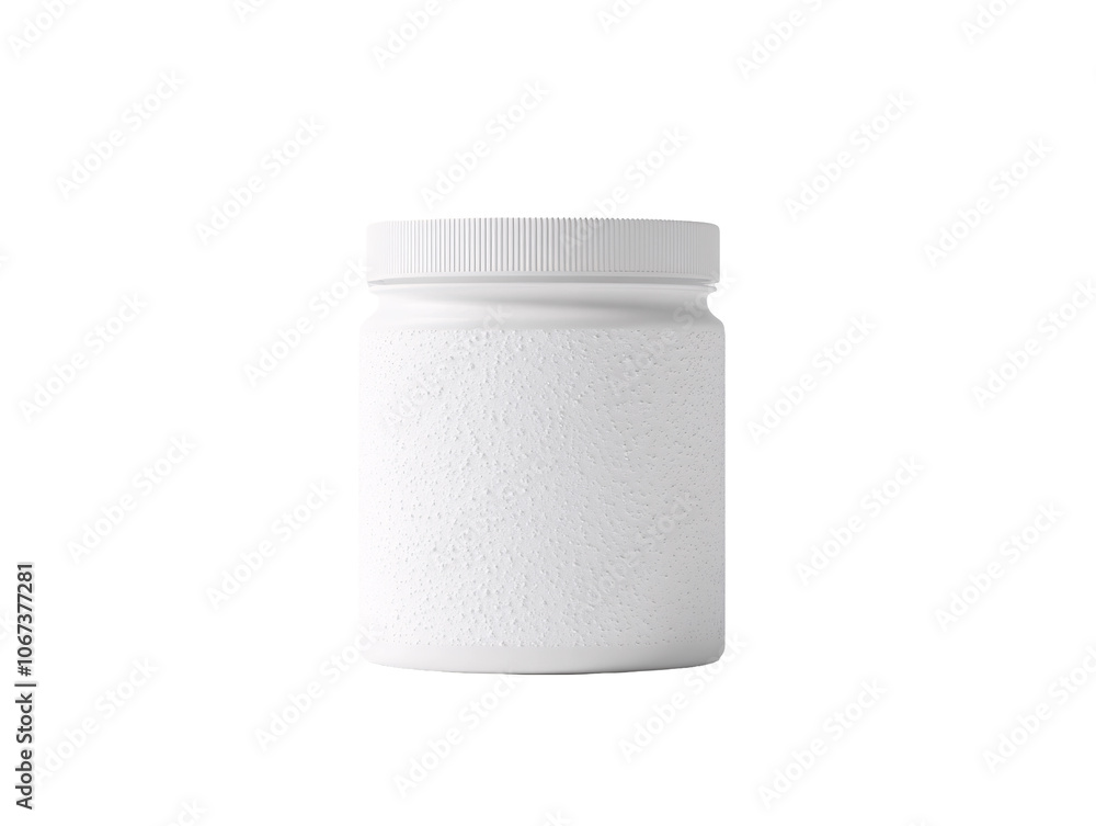 a white container with a cap a white container with a cap