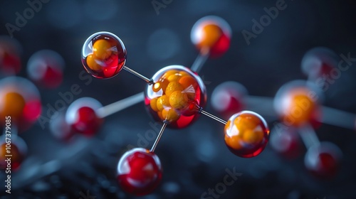 Bohr atomic model showcasing quantized electron energy level photo