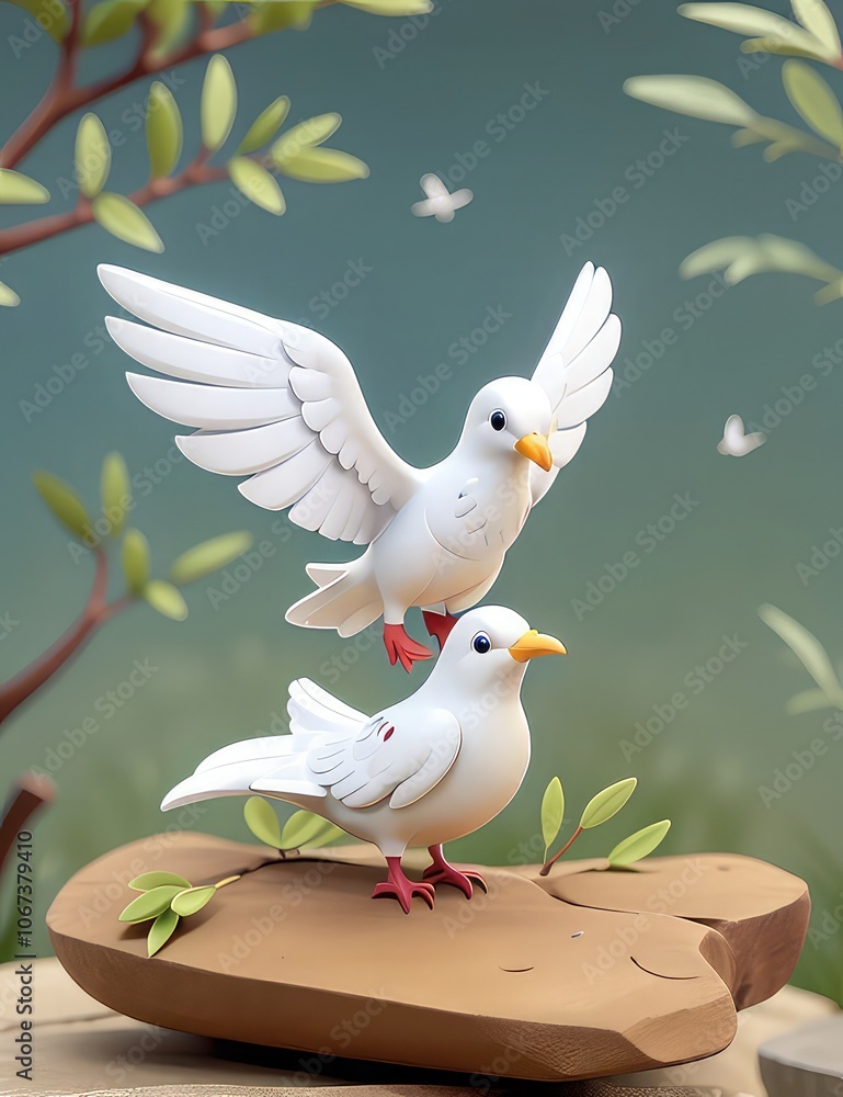 Obraz premium seagull on the wall,seagull on the roof,white dove with leaves,white tailed eagle,white tailed hawk,white headed gull,white dove in the green,white dove on a tree,white dove flying in the sky,dove in 
