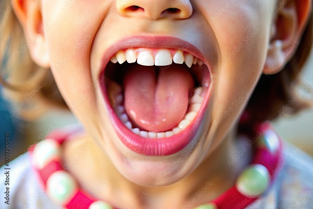 Tilt-Shift Oral Cavity, Healthy Baby Teeth, Child Dental Checkup Tilt-Shift Oral Cavity, Healthy Baby Teeth, Child Dental Checkup