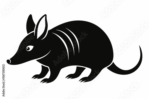 armadillo line art silhouette illustration,Symbole, armadillo silhouette vector illustration white background, illustration of a armadillo.