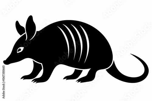 armadillo line art silhouette illustration,Symbole, armadillo silhouette vector illustration white background, illustration of a armadillo.