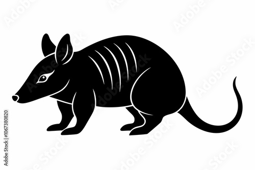 armadillo line art silhouette illustration,Symbole, armadillo silhouette vector illustration white background, illustration of a armadillo.