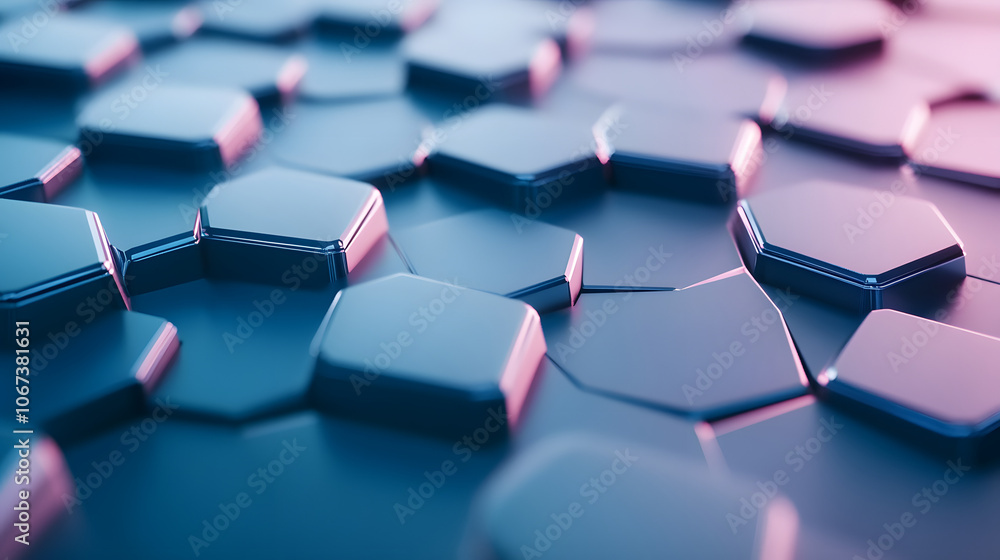 Abstract dark blue technology hexagonal background Abstract dark blue technology hexagonal background